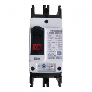 APTOMAT MCCB HYUNDAI 2P 50A 35kA ( HGM100E-F )