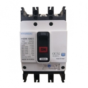 APTOMAT MCCB HYUNDAI 3P 100A 20kA ( HGM100S-F )