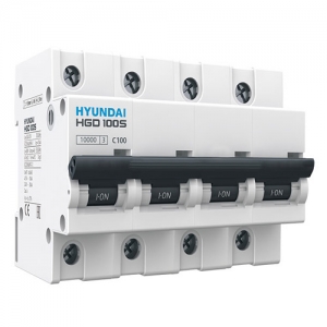 APTOMAT TÉP MCB HYUNDAI 4P 80A 10kA ( HGD100S )