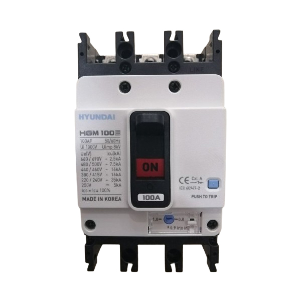 APTOMAT MCCB HYUNDAI 3P 100A 16kA ( HGM100E-F )