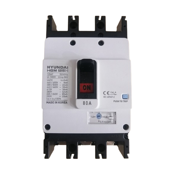 APTOMAT MCCB HYUNDAI 3P 80A 38kA ( HGM125H-F )