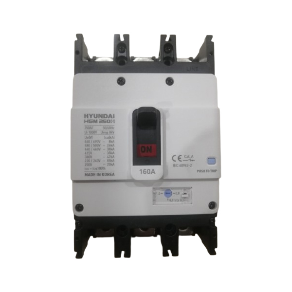 APTOMAT MCCB HYUNDAI 3P 160A 38kA ( HGM250H-F )