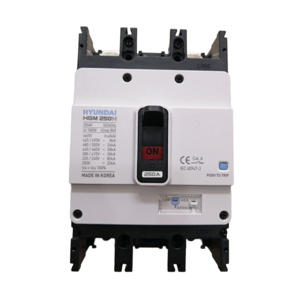 APTOMAT MCCB HYUNDAI 3P 250A 55kA ( HGM250H-F )