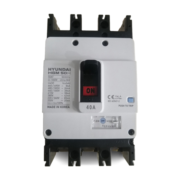 APTOMAT MCCB HYUNDAI 3P 40A 38kA ( HGM50H-F )